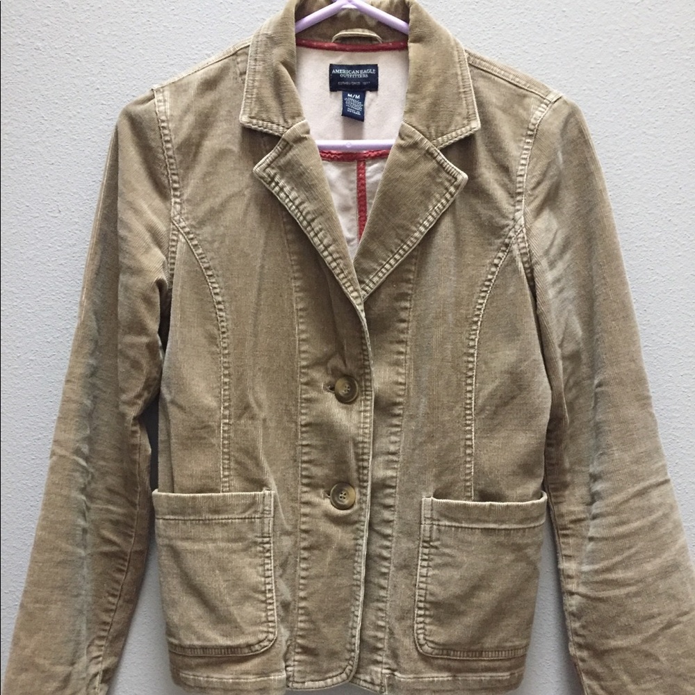 Blazer Tan Corduroy Blazer American Eagle Size M